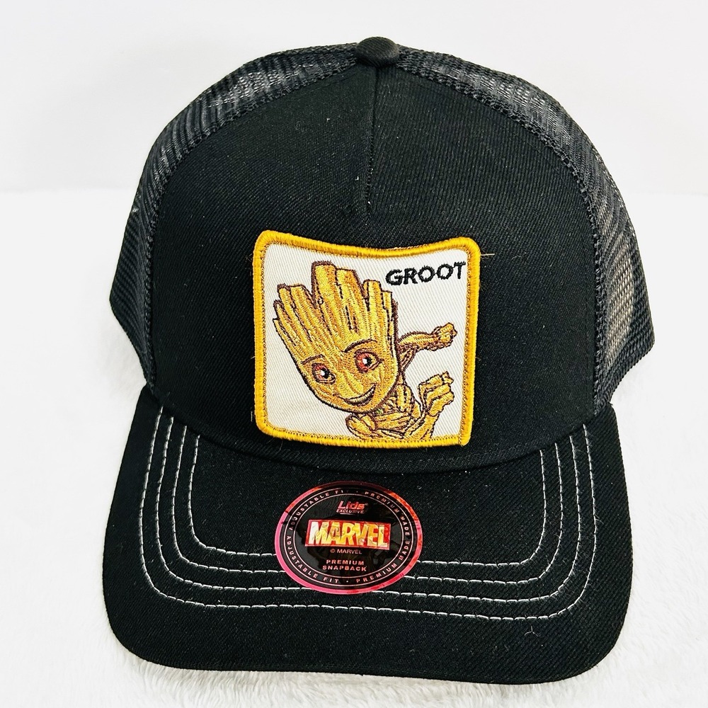 Groot Guardians of the Galaxy Marvel Retro A-Frame Hat Cap Snapback Adjustable - Picture 2 of 5